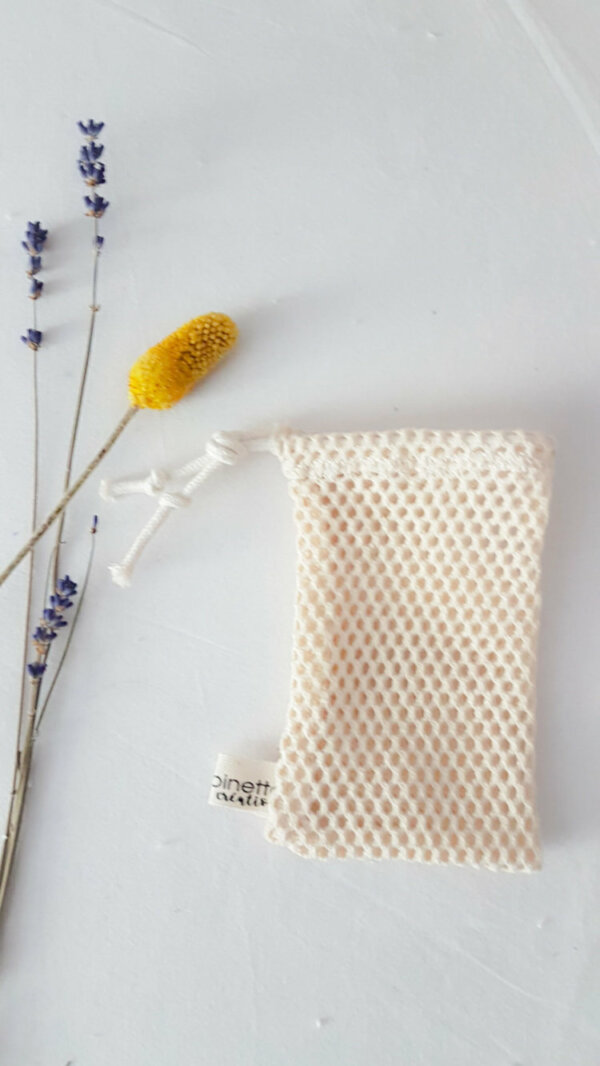 Pochette à chutes de savons, en coton biologique – Image 3